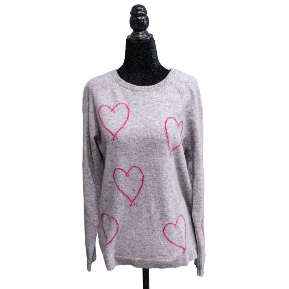 Philosophy Pink Heart 100% Cashmere Sweater